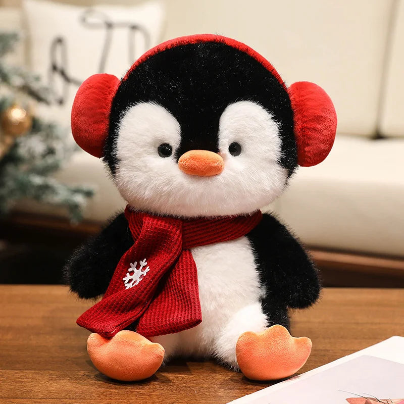 20/28cm Winter Series Plush Toy Snowman Penguin Plush Doll Soft Stuffed Animal Doll Festive Atmosphere Decor Kid Gift