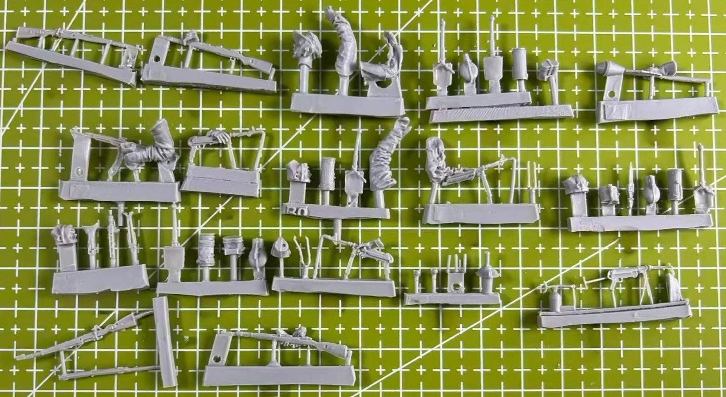 High Quality 1:35 Cast Resin Model Tank Mounted Infantry 13 Person Model Assembly Kit Unpainted