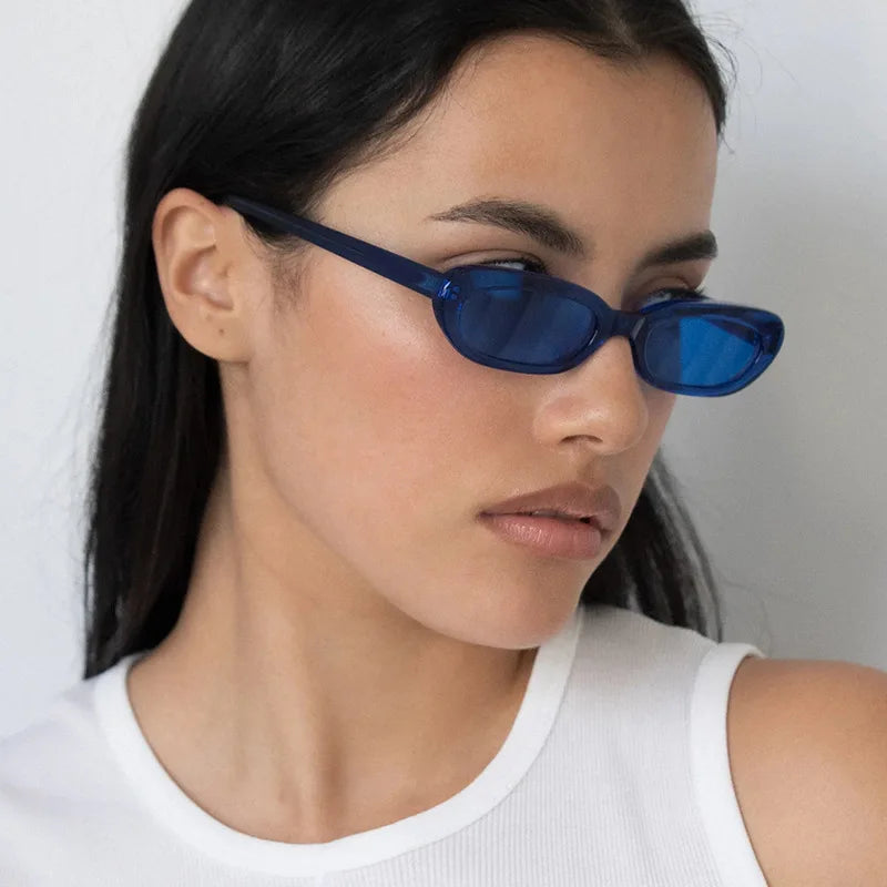 JNPCXI New Retro Small Rectangle Candy Color Sunglasses Women Fashion Trending Rivets Men Leopard Sun Glasses Shades UV400