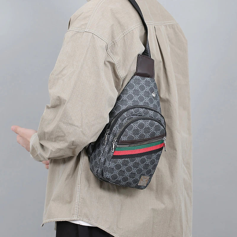 Messenger Bag Shoulder Cloth Chest Crossbody Casual Handbag with Earphone Hole1