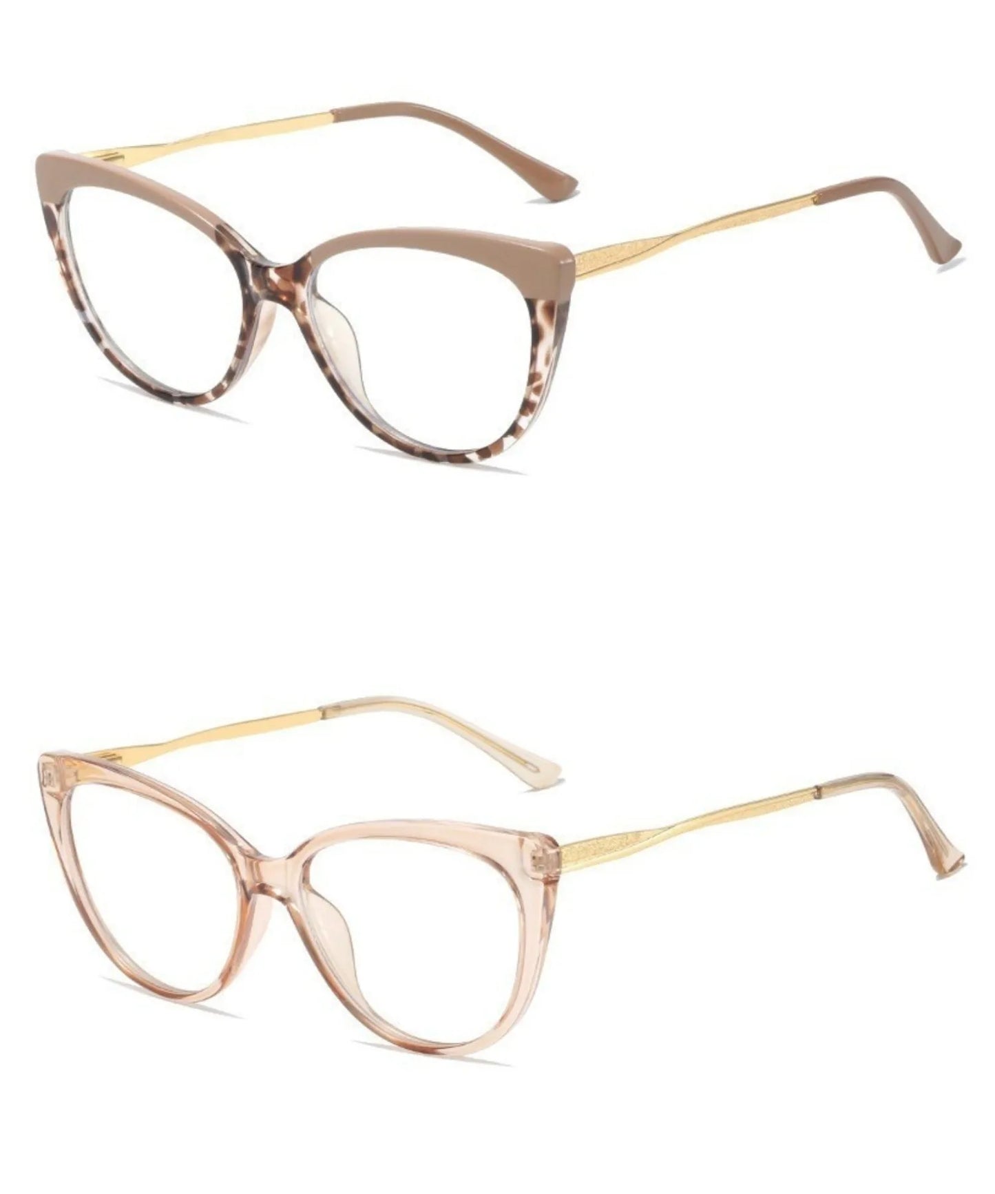 Metal Blue Light Blocking Lens Cat Eye Eyeglasses for Women Men Outdoor Fashion Eyewear