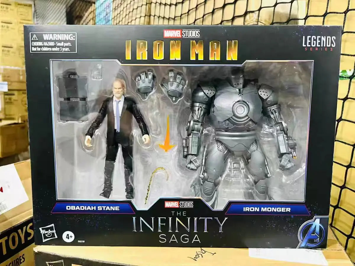 Original Hasbro Marvel THE INFINITY SAGA OBADIAH STANE & IRON MONGER Anime Figure Toy Model Collection