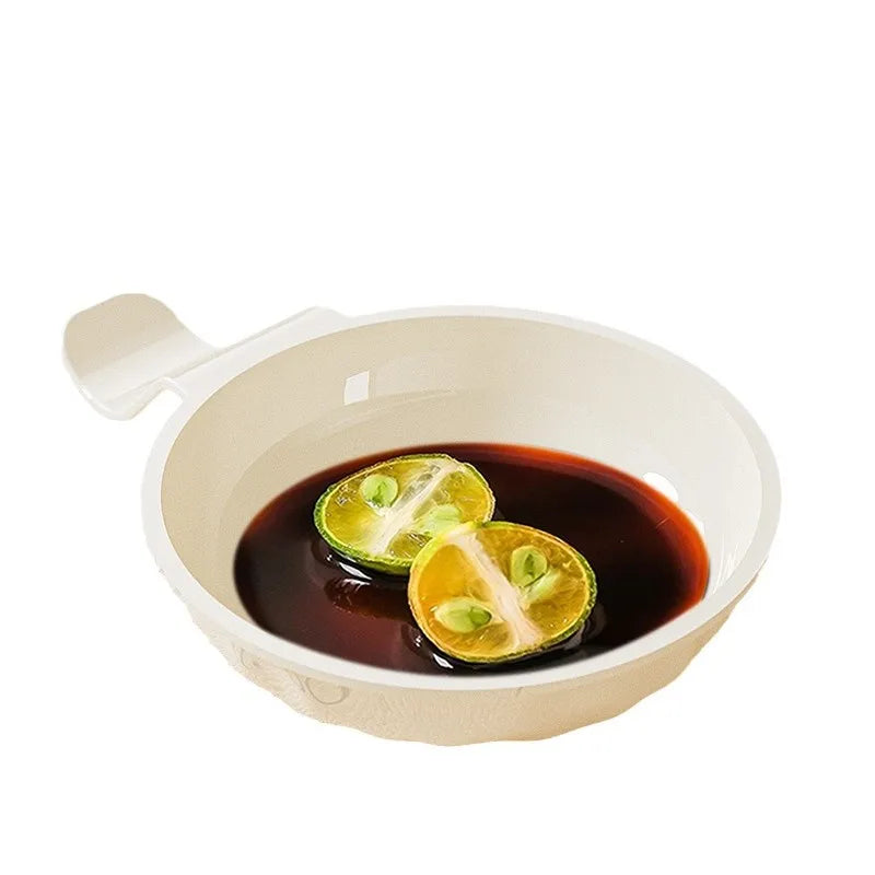 4pcs Creamy Bone Spit Dice Dishes Home Seasoning Dish Hot Pot Seasoning, Soy Sauce, Vinega,  Sauce Dish