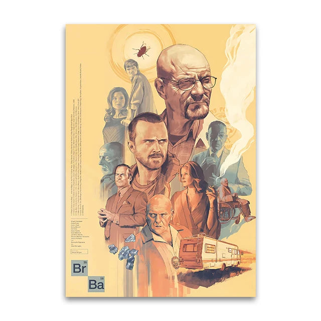 Breaking Bad TV Canvas Wall Art Print Poster Movie Art Decor Painting Unframed10