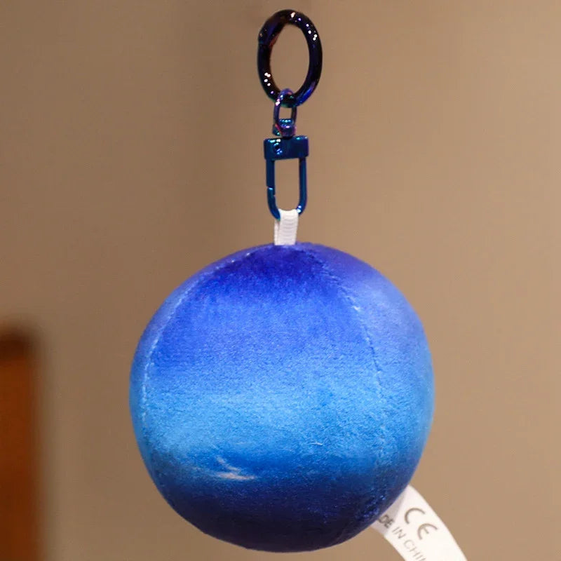 7.5cm Space Planet Plush Toy Simulation Earth Sun Moon Venus Mars Saturn Pendant Keychain Astronomy Enthusiasts' Collection