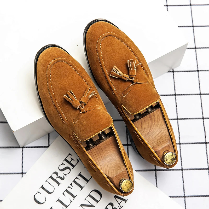 Tassels Casual Business Shoes Men Classic Social Office Loafers Men Large Size 48 Trend Casual Flat Party Loafers Male