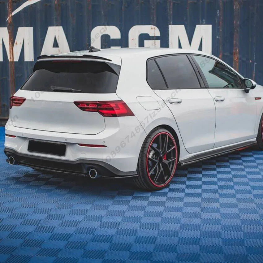 For Volkswagen Golf 8 Mk8 GTI 2020-2025 Maxton Style Rear Bumper Side Spoiler Splitter Rear Diffuser Bodykit Tuning Gloss Black