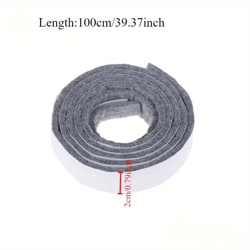 100cm/Roll Self-Adhesive Felt Furniture Leg Pad Anti-Slip Mat Floor Protector Wear-Resisting Table Chair Legs Sticky Back Bumper