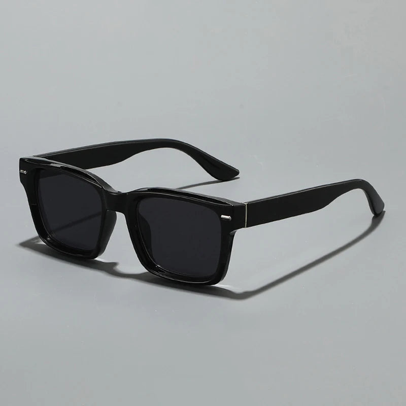 JNPCXI New Fashion Square Double Color Sunglasses Women Shades UV400 Retro Rivets Men Red Green Sun Glasses