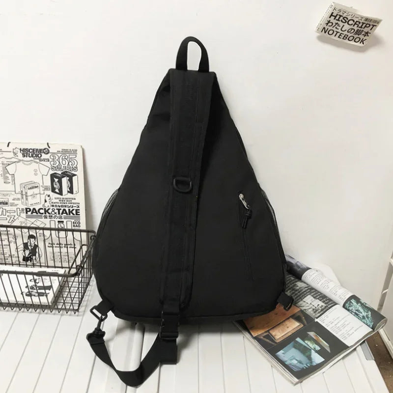 Men's Korean Trend Messenger Shoulder Bag Sports Travel Large Capacity Backpack Female Students Crossbody Chest Casual Bag bolso