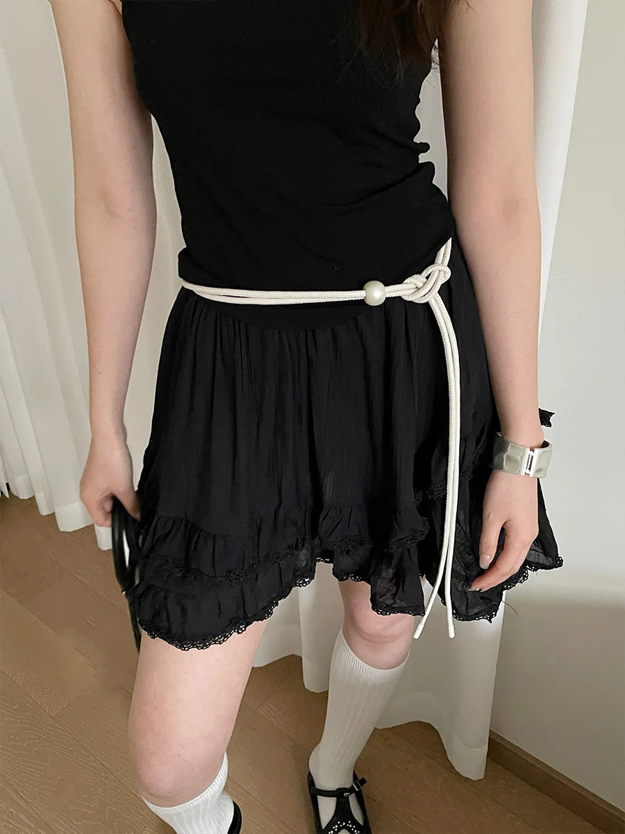High-End Feeling Thin Waist Rope For Women Summer Waist-Cinching With Skirts Slimming And Versatile Belt With Personality