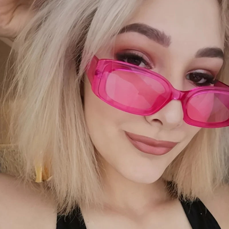 14 Piece Set of Retro Checkered Pattern Unisex Square Glasses Retro Driving Anti Glare Glasses, Suitable for Both Men and Women