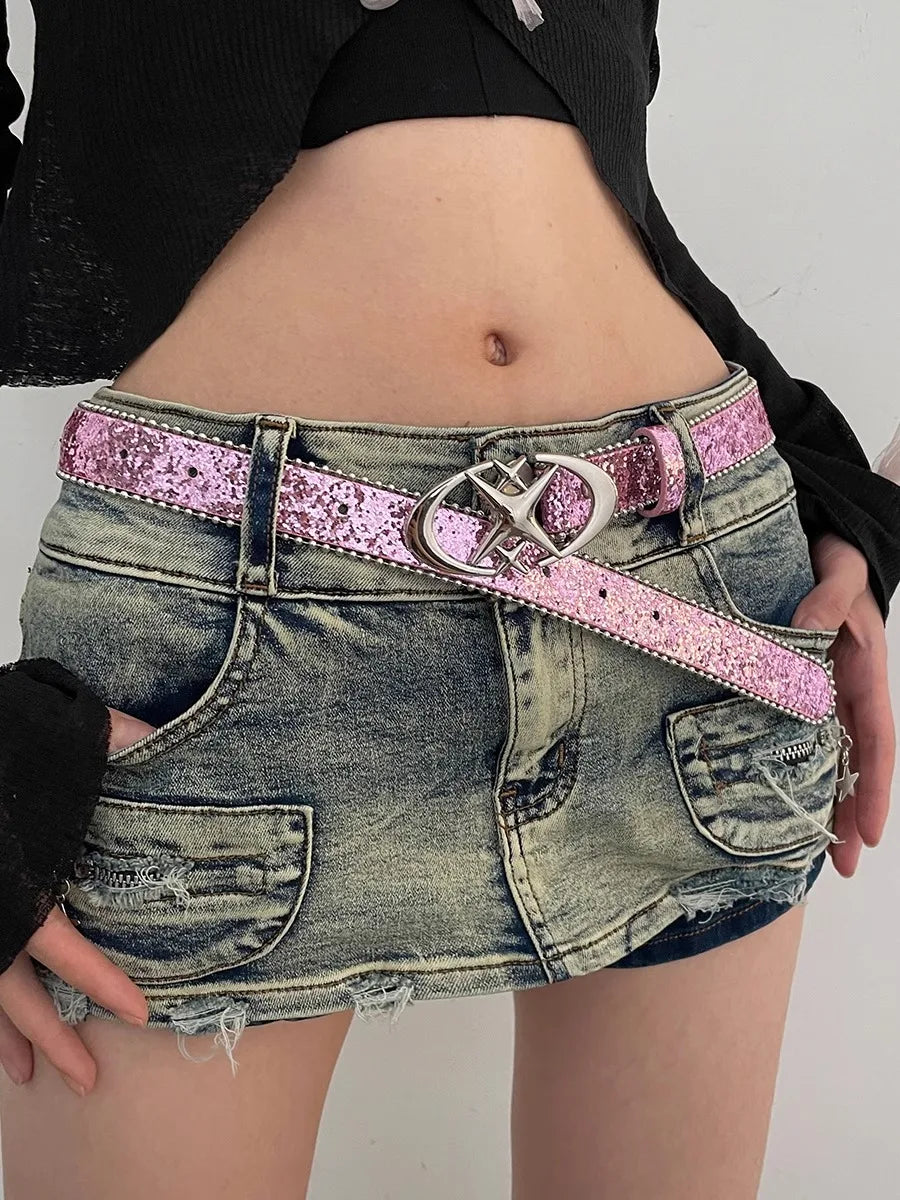 Y2K Millennium Spice Girl Style N Belt Woman 2024 New Jeans Belt Decoration With INS Style