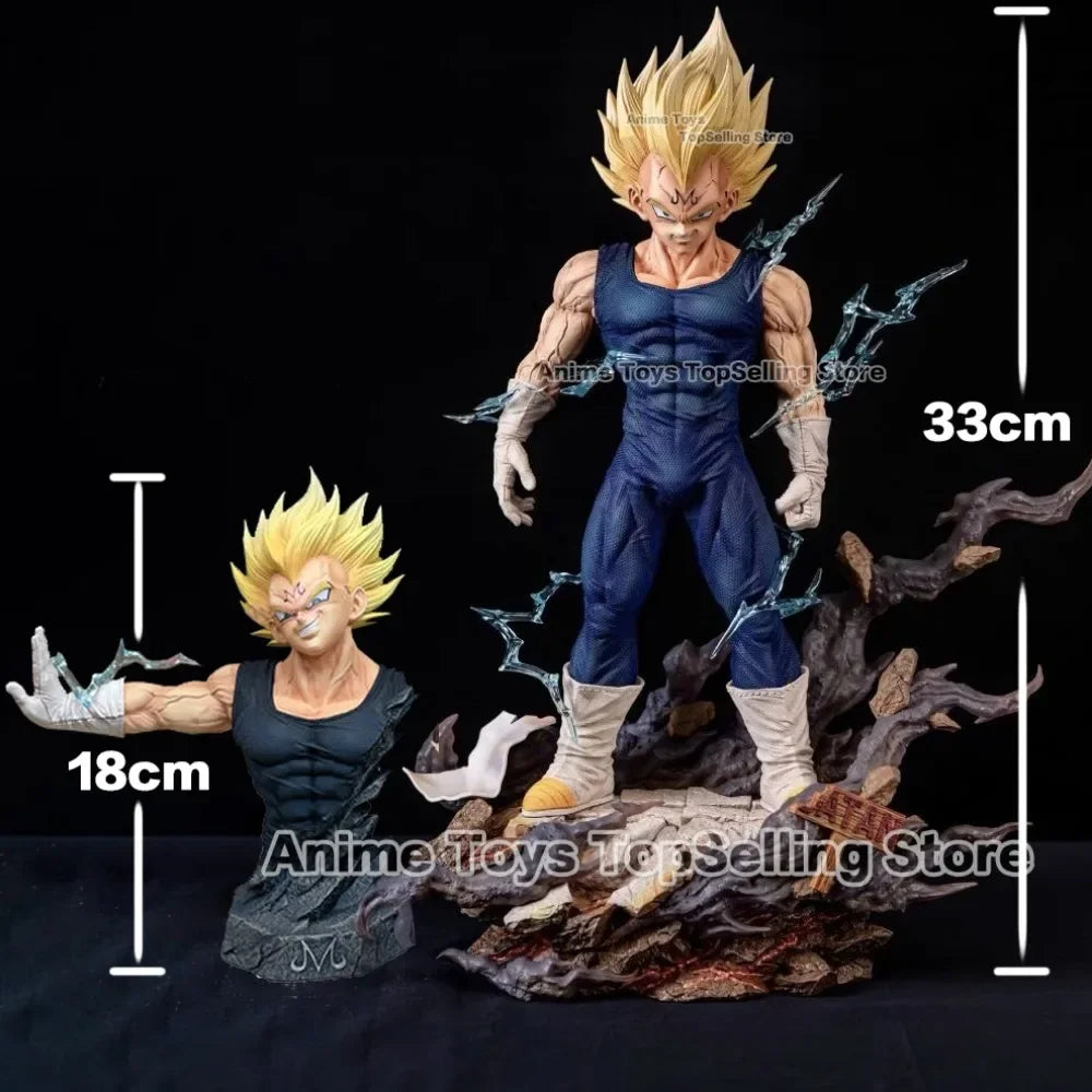 33cm Anime Dragon Ball Z Majin Vegeta, Replaceable hand, head, PVC Action Figure
