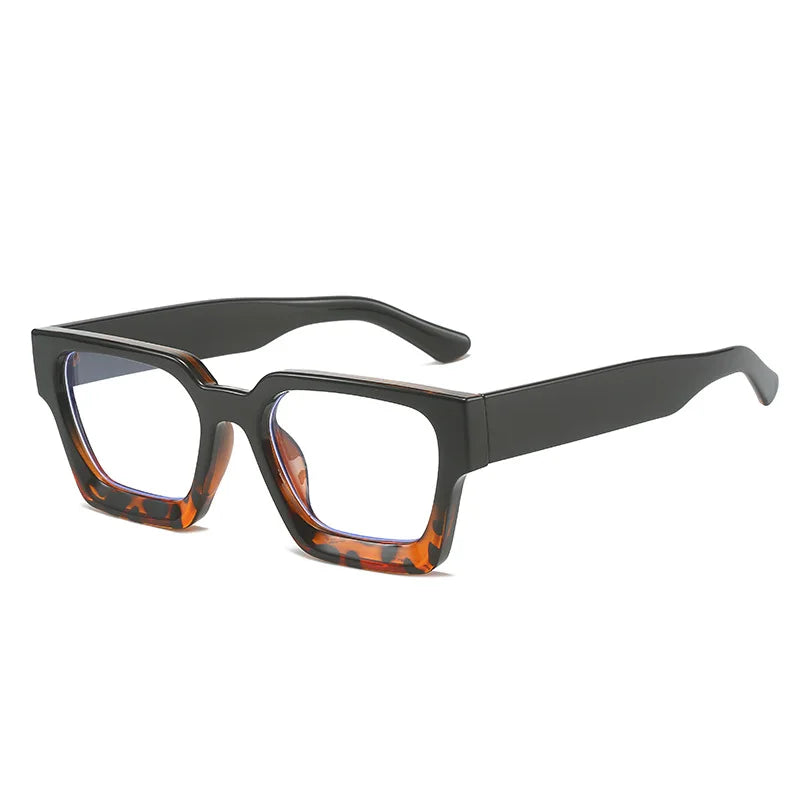 JNPCXI Vintage Glasses Frame Men Women Square Computer Frame Eyewear Blocking Glasses Optical Spectacle Eyeglass