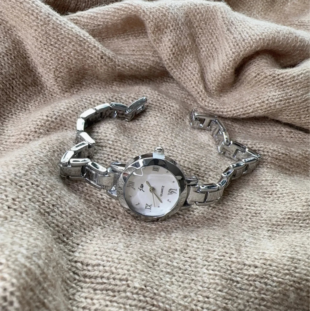 L Luxury Ladies Small Dial Watch for Women Silver Stainless Stee Wristwatch Dress Women's Quartz Bracelet Clock Gift Relogio