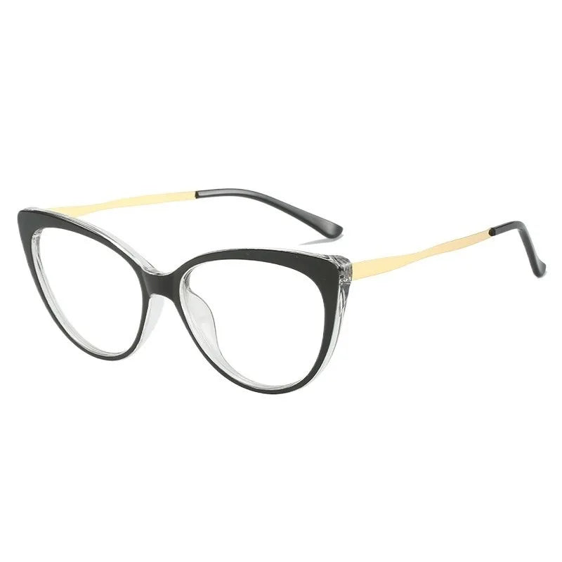 Women Photochromic Optical Glasses Men Anti Blue Light Cat Eye Eye Glasses Unisex Anti Radiation  Eyewear