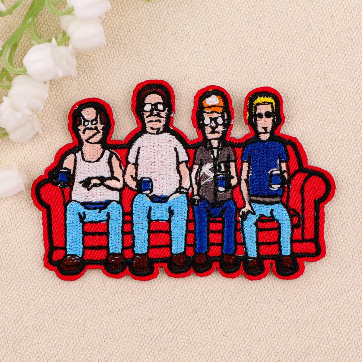 Cartoon Gang of Four Embroidery Patch Funny Iron On Patches for Clothing Thermoadhesive Patches Patches On Clothes Badge DIY Sew