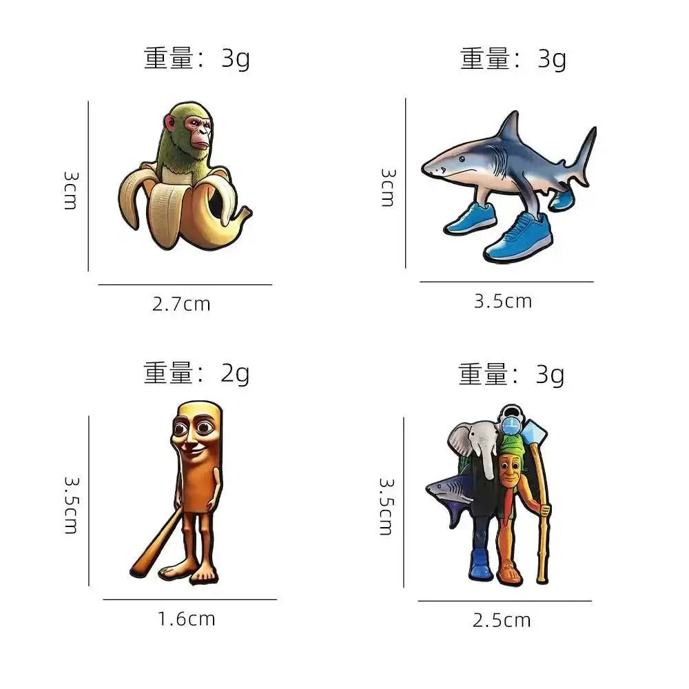 4 PCS Funny Goose Enamel Pin Cartoon Cat Brooches For Women Hat Lapel Pin Backpack Bags Badges Party Gifts Clothing Accessories