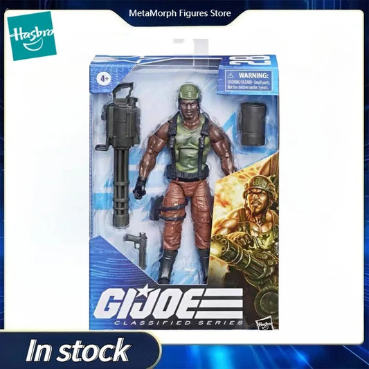 Original Hasbro G.I. Joe Classified Series HEAVY ARTILLERY ROADBLOCK Anime Figure Toy Collection Model