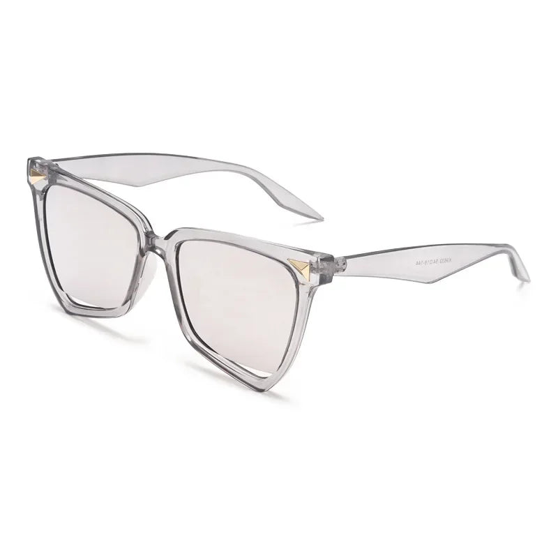JNPCXI New Rainbow Cat Eye Sunglasses Female Leopard Grain Rice Nail Rainbow Color Women eye glasses frames for Women
