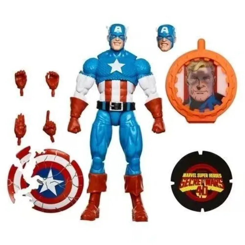 Original Hasbro Marvel Legends Series Secret Wars Captain America Action Toy Figure Collection