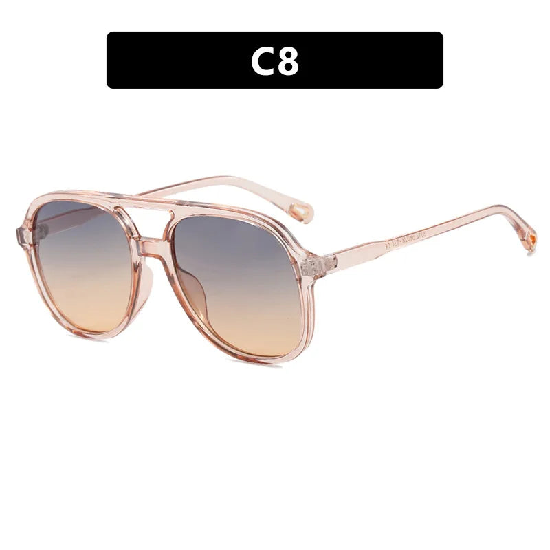 JNPCXI Retro Sunglasses Men Women Square Pilot Sunglasses Vintage Trendy Plastic Frame Sun Glasses