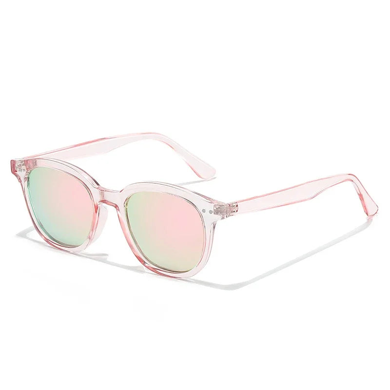 JNPCXI New Fashion Round Polarized Men Rivets Sunglasses Shades UV400 Retro Gradient Mirror Women Luxury Sun Glasses