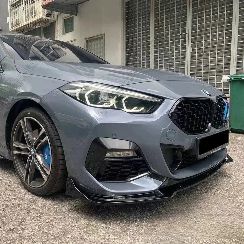 For BMW 2 Series F44 225i M235i M240i Gran Coupe M Sport 2020-2024 Car Front Bumper Lip Spoiler Diffuser Body Kit Gloss Black