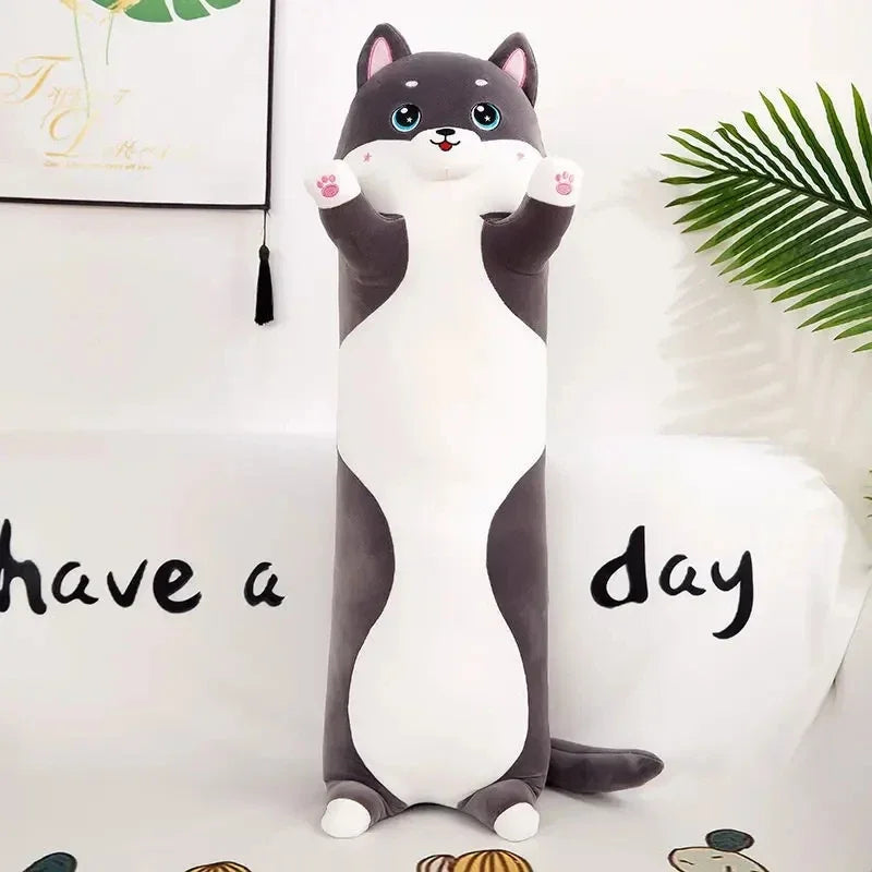 Lovely Husky Stuffed Animals, Dogs, Throw pillows Side Sleeping Body PillowLong Pillow Children Adult Birthday Present Cute Gift