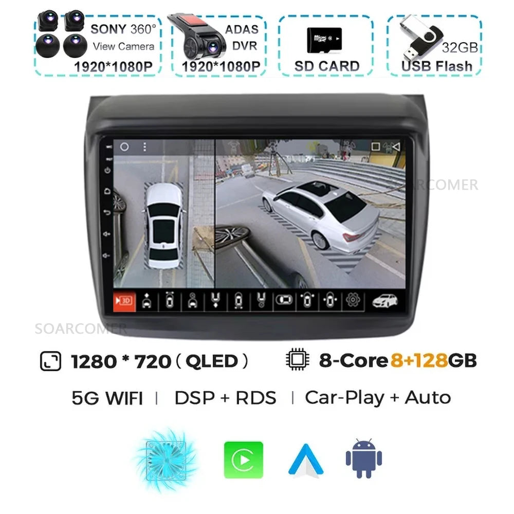 Android 15 For Mitsubishi Pajero Sport 2 2008 - 2017 L200 Triton 2006 - 2014 Android Car Radio Multimedia Video Player stereo BT