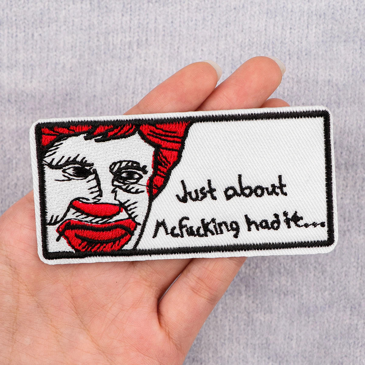 Just about Patches On Clothes Funny Clown Iron on Embroidered Patches For Clothing DIY Stripes Applique Accessory
