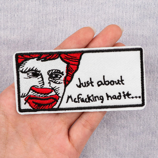 Just about Patches On Clothes Funny Clown Iron on Embroidered Patches For Clothing DIY Stripes Applique Accessory