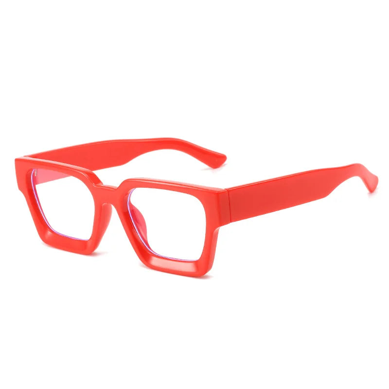 JNPCXI Vintage Glasses Frame Men Women Square Computer Frame Eyewear Blocking Glasses Optical Spectacle Eyeglass