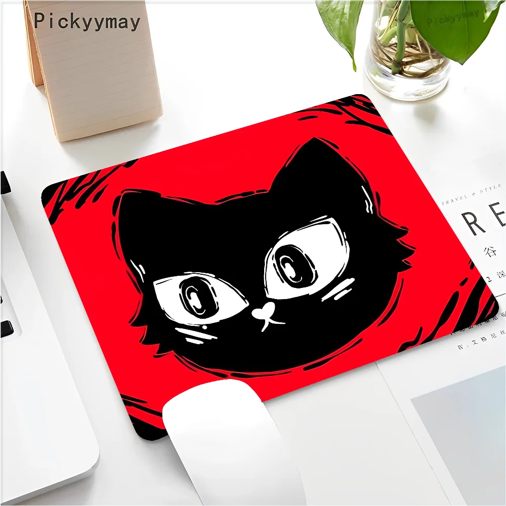 Funny Black Cat Mouse pad PC Desk Mat Table Big Mouse Pad PC Non-slip Rug z16