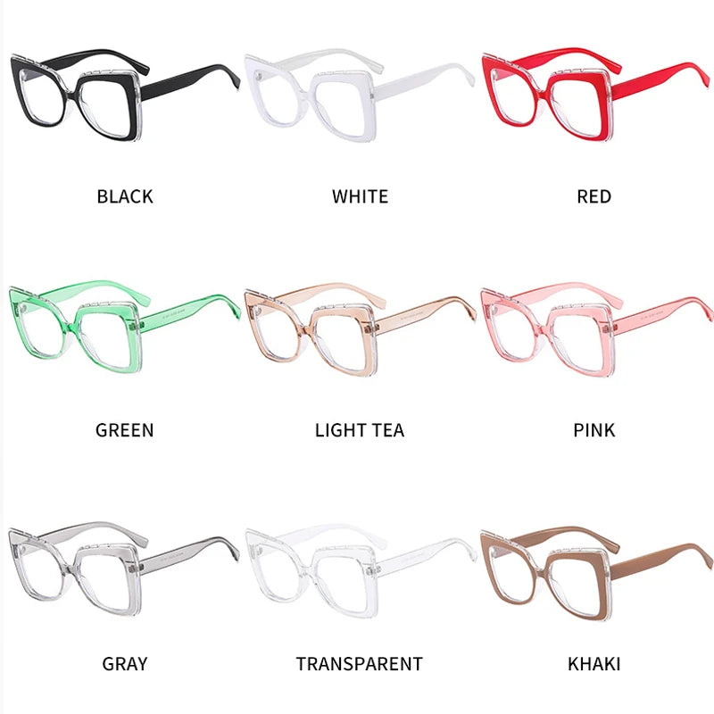 JNPCXI New Square Anti Blue Light Glasses Frame Women Men Eyewear Optical Computer Eyeglasses Frames Fake Eyeglass Eyewear