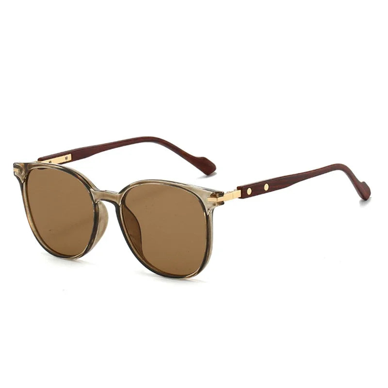 JNPCXI New Fashion Oval Rivets Women Sunglasses Retro Gradient Shades UV400 Men Punk Sun Glasses