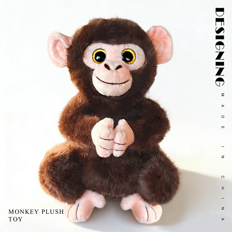 27CM Cute Kawaii Monkey Plush Soft Comfort stuffed Dolls Decor Pillow Cartoon Animals Golden Monkey Doll Christmas Gifts