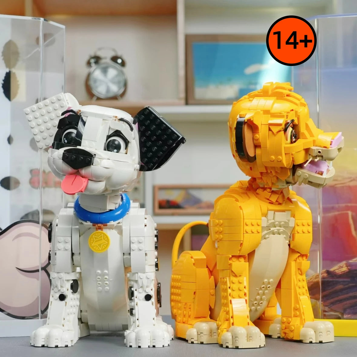 MINISO DINISEY Animal 43269 43247 21349 pieces for Dog Cat Lion Building Blocks