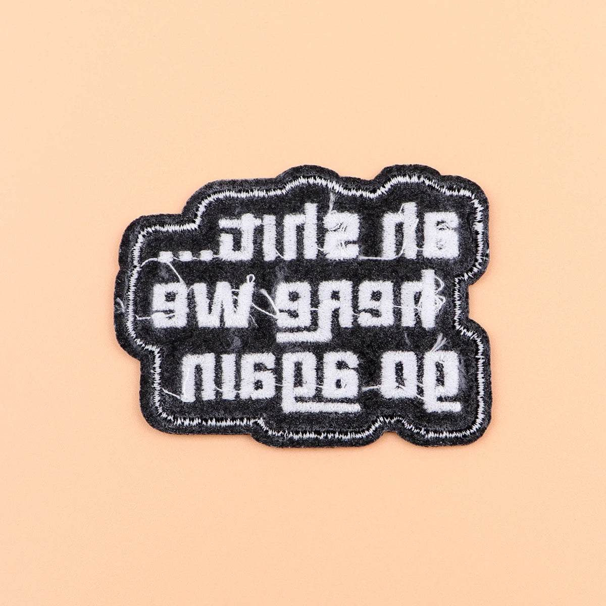 Quotes Iron On Patch Clothes Patch For Clothing Black Embroidered Patch Garment Apparel Accessories Sewing Stickers