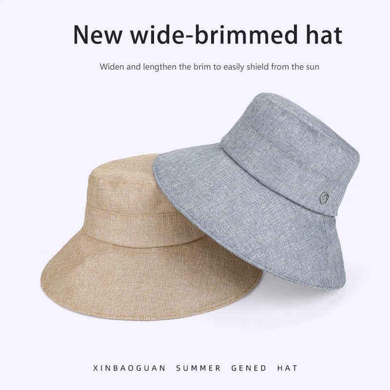 6186-Spring and summer outdoor travel sun hat, fashionable, simple and versatile, sunprotectionhatfor men and women, large brim,