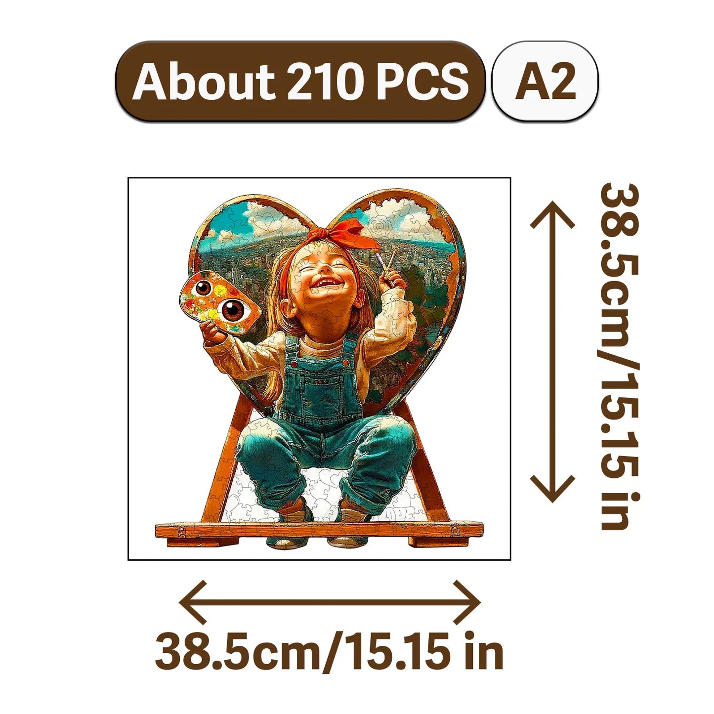 Children and The Queen Wooden Jigsaw Puzzle Wood Home Decor Painting Christmas and Halloween Gift Toy for Teen and Kid
