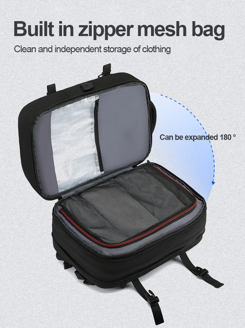 SWISS MILITARY Expandable Men Backpack Waterproof 15.6in Travel Laptop Backpack