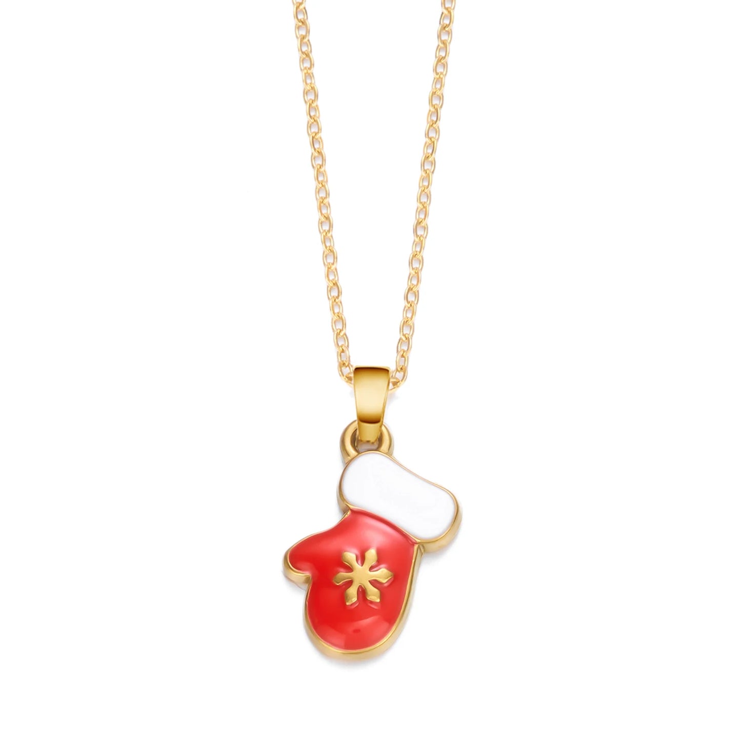 Stainless Steel Colorful Drip Oil Christmas Tree Snowman Pendant Necklace For Women Y2k Fashion Neck Chain Jewelry New Year Gift