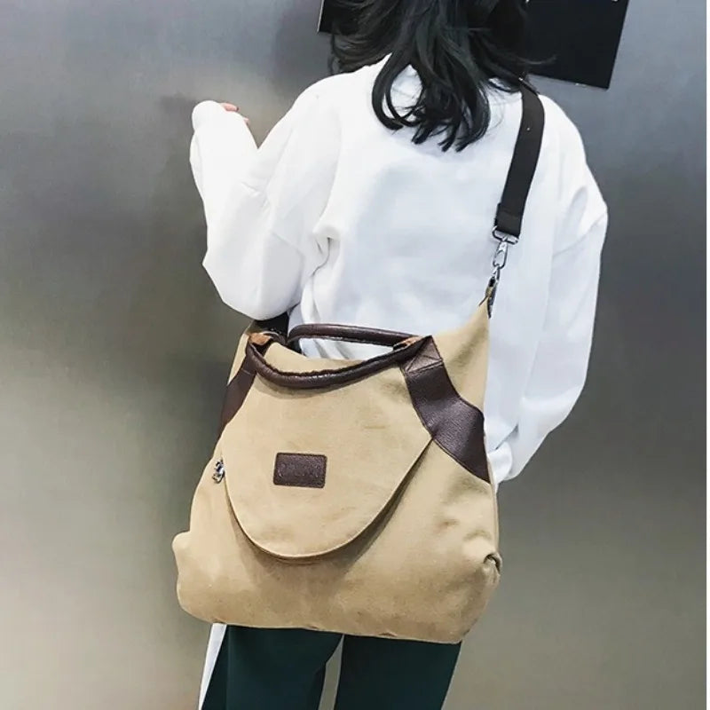 Women Shoulder Bag Large Handbag Canvas Travel Bags Crossbody Vacation Bag