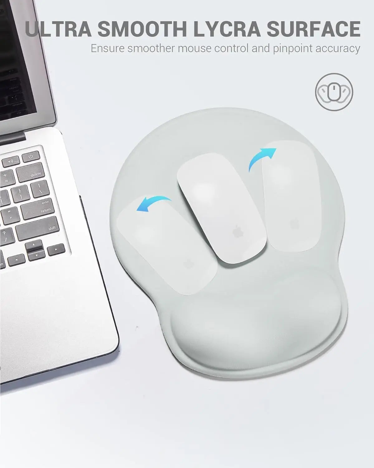 Ergonomic Mouse Pad Wrist Support, Comfortable Mouse Pad Wrist Rest, Relieve Wrist Pain Gel Mouse pad for Laptop, Computer