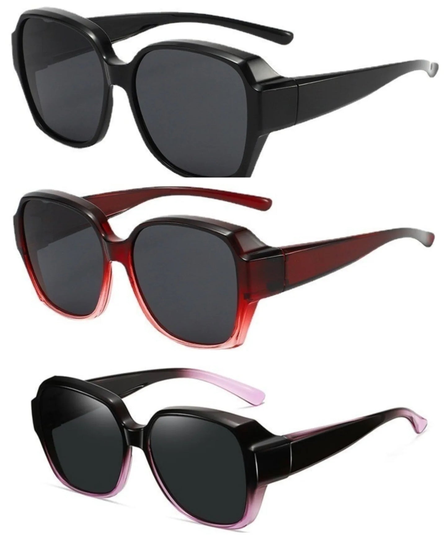 Sunglasses Myopia Glasses Cover Polarized Sunglasses Folding Fit Over Glasses Men Women UV400 Wear