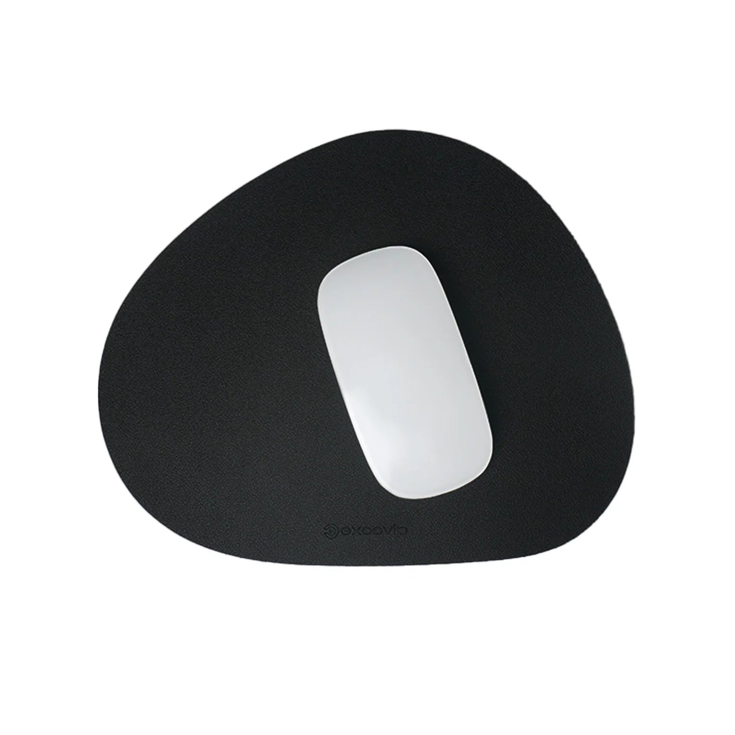 EXCO Mini Leather Mouse Pad Office PU Mousepad Small Portable with Non-Slip Base for Home Laptop Computer Waterproof