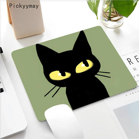 Funny Black Cat Mouse pad PC Desk Mat Table Big Mouse Pad PC Non-slip Rug z9