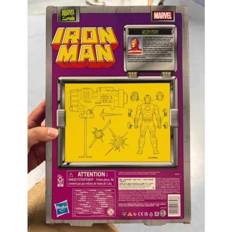 Original Hasbro Marvel Legends Series Iron Man Anime Figure Toy Model Collection